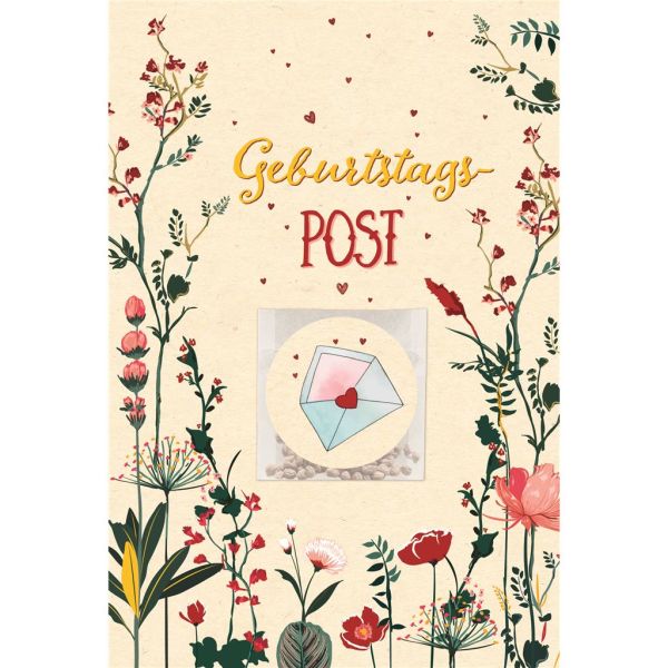Geburtstag Gieß mich Karte mit Umschlag Wildblume