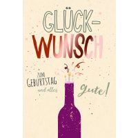 Geburtstag Glückwunschkarte mit Umschlag folienfrei...