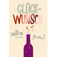 Geburtstag Glückwunschkarte mit Umschlag folienfrei...