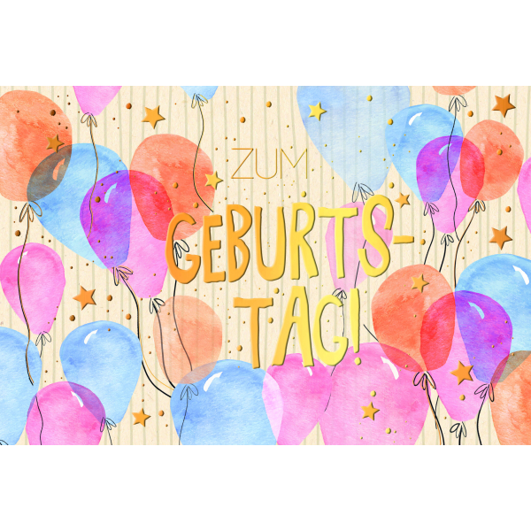 The Gallery Collection Geburtstagskarte – Prismatische Luftballons Mit Schimmerndem Folienumschlag