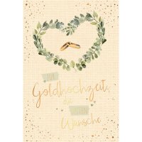 Goldhochzeit - 50. Hochzeitstag Karte mit Umschlag...