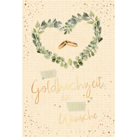 A Goldhochzeit 50. Hochzeitstag Karte mit Umschlag...