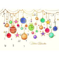 Adventskalender A5 Glückwunschkarte im Format 14,8 x...