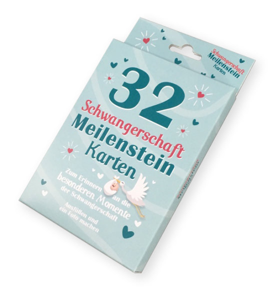 Meilensteinkarten Set Schwangerschaft - 32 Karten für die Erinnerung an die Schwangerschaft