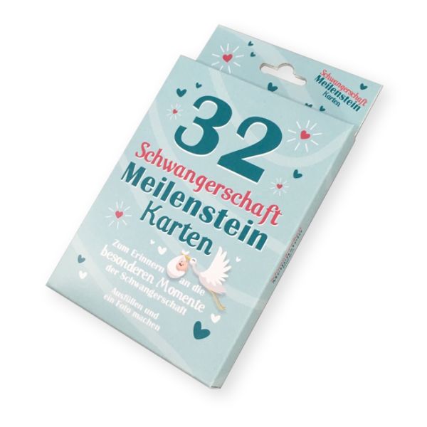 Meilensteinkarten Set Schwangerschaft 32 Karten für die Erinnerung an die Schwangerschaft