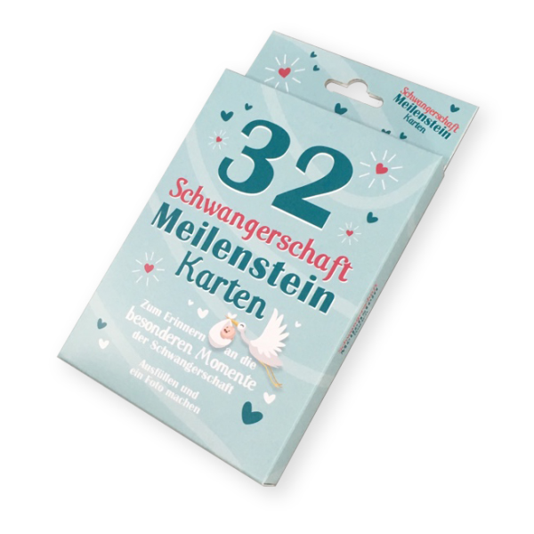 Meilensteinkarten Set Schwangerschaft 32 Karten für die Erinnerung an die Schwangerschaft