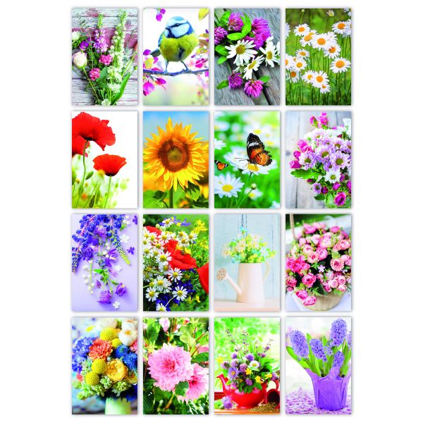 100-er Kasten Blanko Sommer Glückwunschkarten im Format 11x16cm mit Briefumschlägen UVP pro Karte: € 1,50