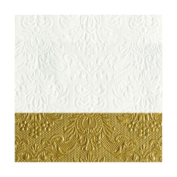 Cocktail Servietten 25 x 25 cm 3-lagig 15 Servietten Elegance Dip Gold