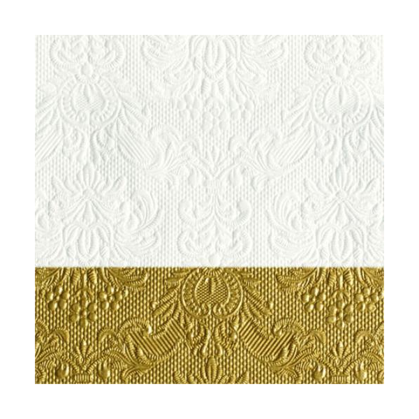 Cocktail Servietten 25 x 25 cm 3-lagig 15 Servietten Elegance Dip Gold