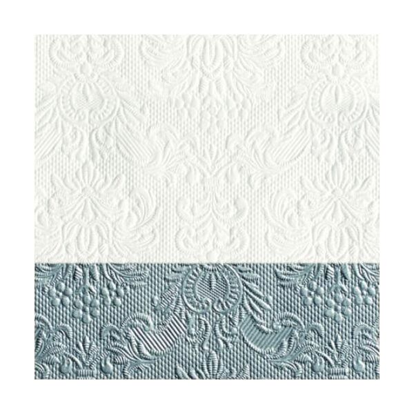 Cocktail Servietten 25 x 25 cm 3-lagig 15 Servietten Elegance Dip Silver