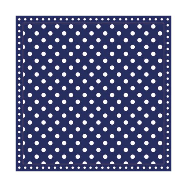 Cocktail Servietten 25 x 25 cm 3-lagig 20 Servietten Stripes Dots Blue FSC Mix Streifen und Punkte blau