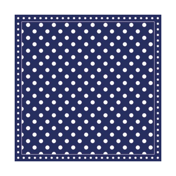 Cocktail Servietten 25 x 25 cm 3-lagig 20 Servietten Stripes Dots Blue FSC Mix Streifen und Punkte blau