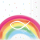 Cocktail Servietten 25 x 25 cm 3-lagig 20 Servietten Rainbow White FSC Mix Regenbogen weiss