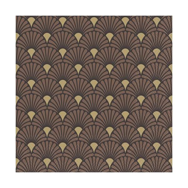 Cocktail Servietten 25 x 25 cm 3-lagig 20 Servietten Art Deco Black-Gold Schwarz-Gold