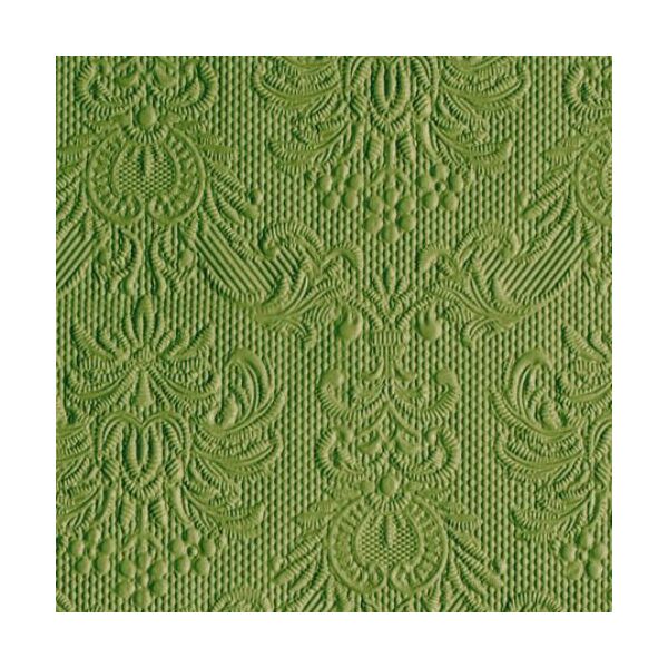 Cocktail Servietten 25 x 25 cm 3-lagig 15 Servietten Elegance Green Leaf Eleganz grünes Blatt