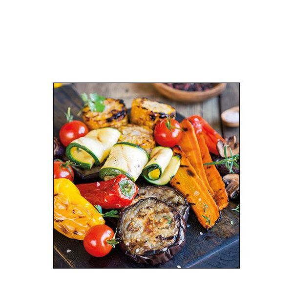 A Cocktail Servietten 25 x 25 cm 3-lagig 20 Servietten Mixed Vegetables FSC Mix gemischtes Gemüse