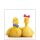 A Cocktail Servietten 25 x 25 cm 3-lagig 20 Servietten Little Ducks Enten Küken