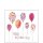 Cocktail Servietten 25 x 25 cm – 3-lagig – 20 Servietten pro Packung - Birthday Balloons FSC Mix – Geburtstag Ballons