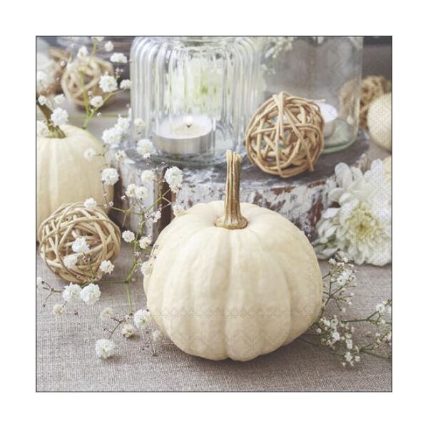 Cocktail Servietten 25 x 25 cm 3-lagig 20 Servietten Modern Pumpkin moderner Kürbis