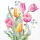 Cocktail Servietten 25 x 25 cm 3-lagig 20 Servietten Tulips Bouquet FSC Mix Tulpenstrauß
