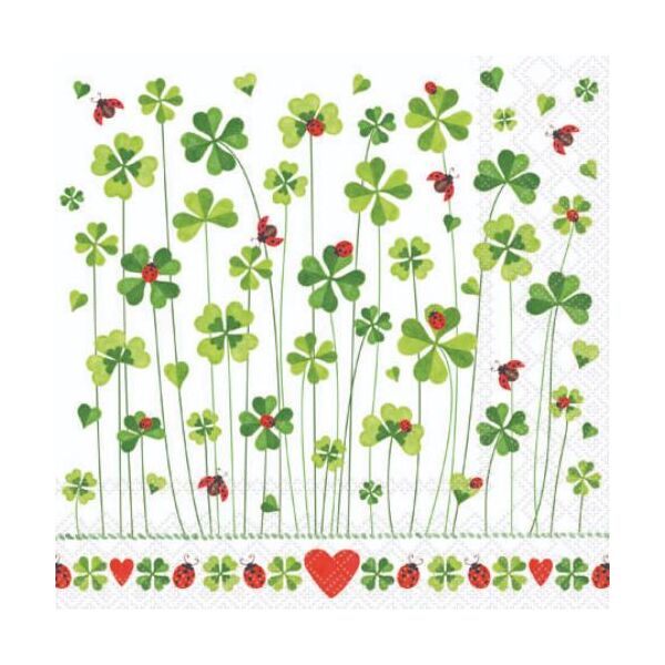 Cocktail Servietten 25 x 25 cm 3-lagig 20 Servietten Good Luck Viel Glück