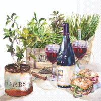Cocktail Servietten 25 x 25 cm 3-lagig 20 Servietten Wine...