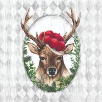 Cocktail Servietten 25 x 25 cm 3-lagig 20 Servietten Deer...