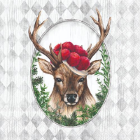 Cocktail Servietten 25 x 25 cm 3-lagig 20 Servietten Deer...