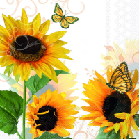 Servietten 33x33 cm 3-lagig, 20 Servietten, Sunny...