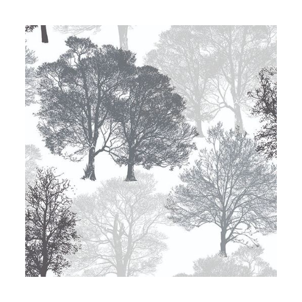 Servietten Lunch Skeleton Trees Grey Baum ohne Blätter grau