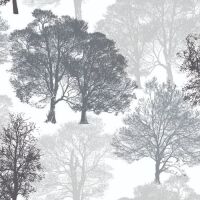Servietten Lunch Skeleton Trees Grey Baum ohne...