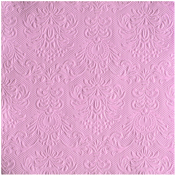 Servietten Lunch 33 x 33 cm 3-lagig mit Prägung 15 Servietten Elegance Pastel Rose rosa uni
