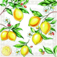 Servietten Lunch Citrus Zitronen 33x33cm 20 Servietten
