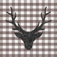 Servietten Lunch 33x33 cm 3-lagig 20 Servietten Stag Head...