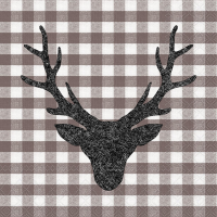 Servietten Lunch 33x33 cm 3-lagig 20 Servietten Stag Head...