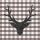 Servietten Lunch 33x33 cm 3-lagig 20 Servietten Stag Head Brown Hirschgeweih braun weiß kariert