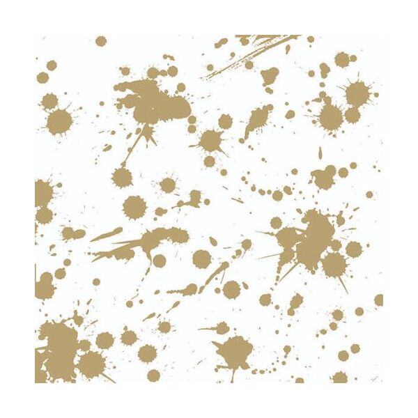 Servietten Lunch Splash Gold weiß goldene Fleckenmuster 33x33cm 20 Servietten