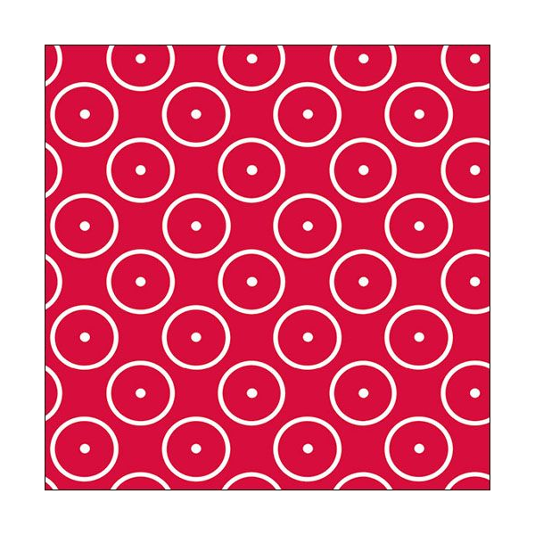 Servietten Lunch Dots Circles Zirkel Kreise rot 33x33cm 20 Servietten