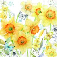 Servietten Lunch Classic Daffodils Narzissen 33 x 33 cm...