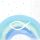 Kommunion Servietten Lunch Napkin Lunch Format: 33 x 33 cm 3-lagig 20 Servietten Rainbow Blue blauer Regenbogen