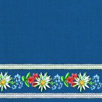Servietten Lunch Bavarian Flowers Blue bayrische Blumen blau