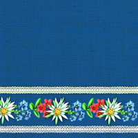 Servietten Lunch Bavarian Flowers Blue bayrische Blumen blau