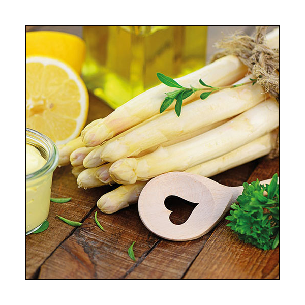 A Servietten Lunch Napkin Lunch Format: 33 x 33 cm 3-lagig 20 Servietten Heart For Asparagus Spargel