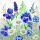 Servietten Lunch Mixed Meadow Flowers Wildblumen blau lila 33x33cm 20 Servietten