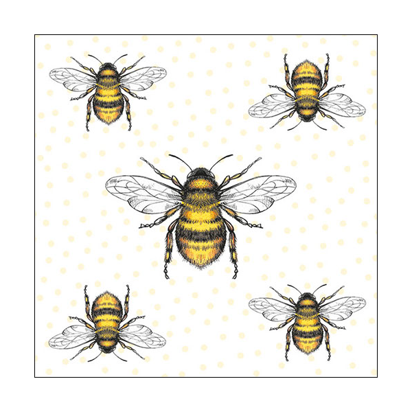 Servietten Lunch Flying Bees Bienen 33 x 33 cm 20 Servietten Bienen