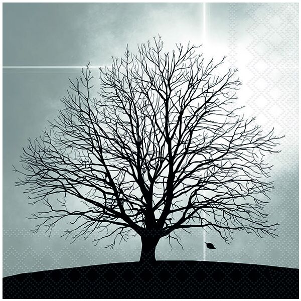 Servietten Trauer Napkin Lunch Format: 33 x 33 cm 3-lagig 20 Servietten Tree Baum