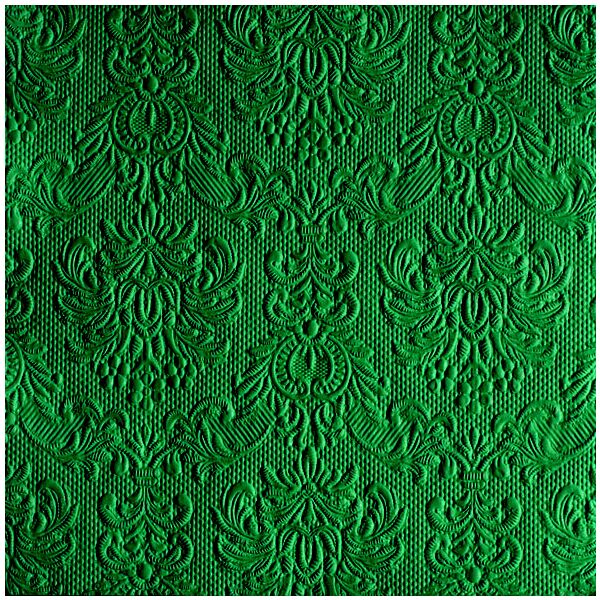 A-2626 Servietten Format: 33 x 33 cm 3-lagig mit Prägung 15 Servietten Elegance Dark Mint dunkelgrün mit Prägung
