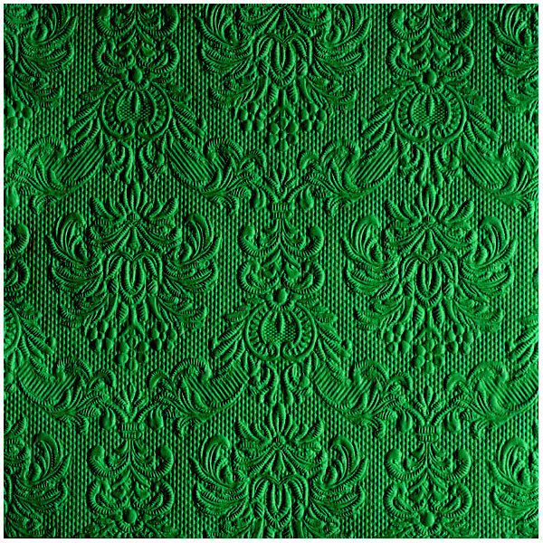 A-2626 Servietten Format: 33 x 33 cm 3-lagig mit Prägung 15 Servietten Elegance Dark Mint dunkelgrün mit Prägung