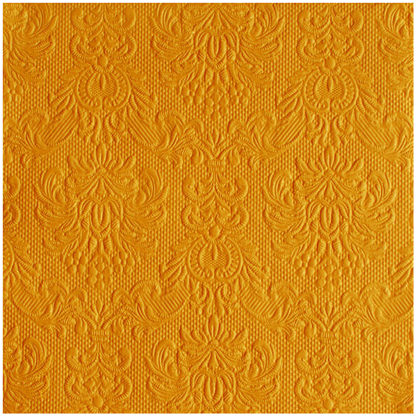 Servietten ocker-gold 33x33 cm 3-lagig mit Prägung Elegance Ocher
