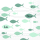Kommunion Servietten Lunch Napkin Lunch Format: 33 x 33 cm 3-lagig 20 Servietten Communion Fishes Green Fisch grün